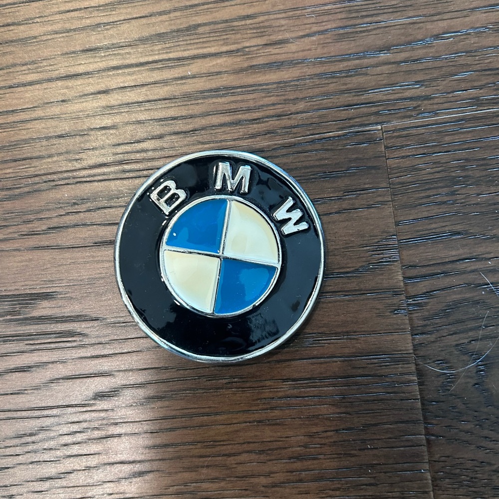 Vintage BMW Black and Blue belt buckle